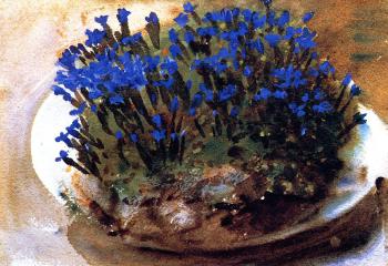 John Singer Sargent : Blue Gentians